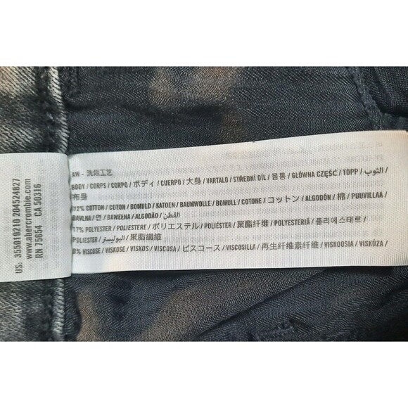 Hollister Jeans Women's High Rise Flare Charcoal Black Wash Raw Hem Size 25x31 - Picture 4 of 5